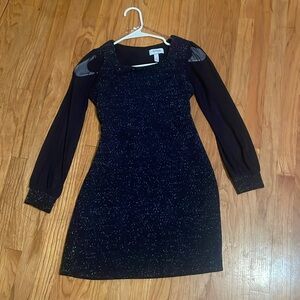 Girls Square neck Navy dress